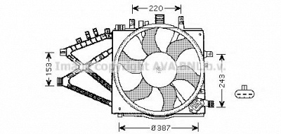 AVA QUALITY COOLING ol7521 -  Вентилятор, охлаждение двигателя